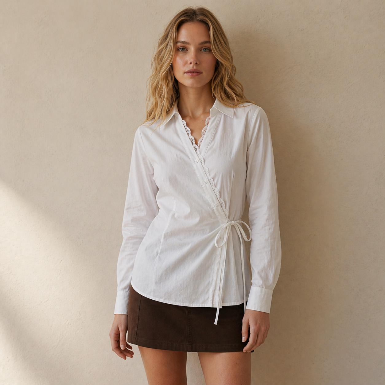 Lace detail blouse Vera