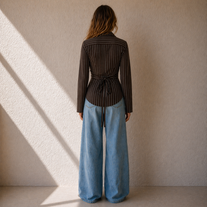 Gestreepte blouse Amara
