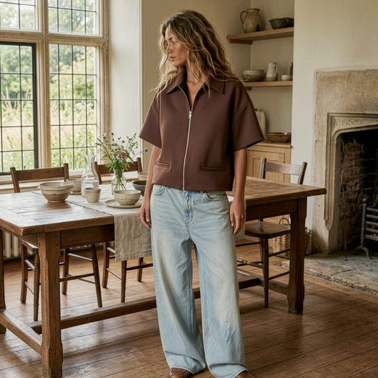 Zip-up Top Fiona Bruin