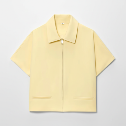 Zip-up top Fiona- Butter Yellow