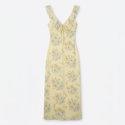 Floral midi jurk Limoncello