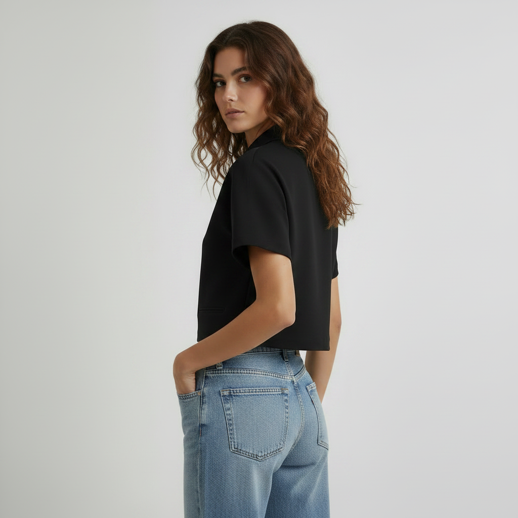 Zip-up Top Fiona - Black