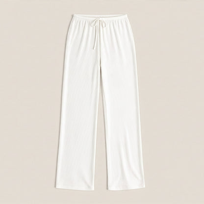 Wide Leg Broek Ribbel
