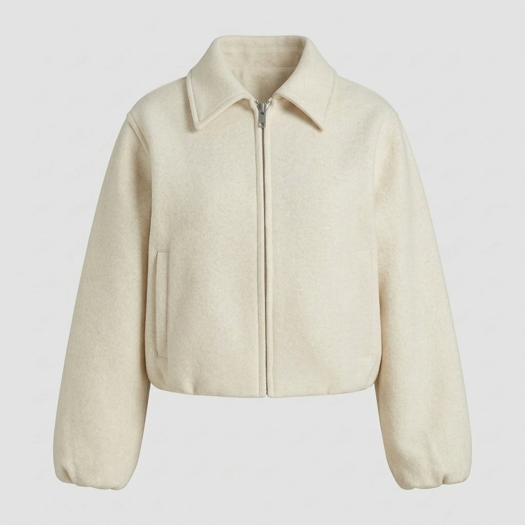Cropped bomberjack Ecru