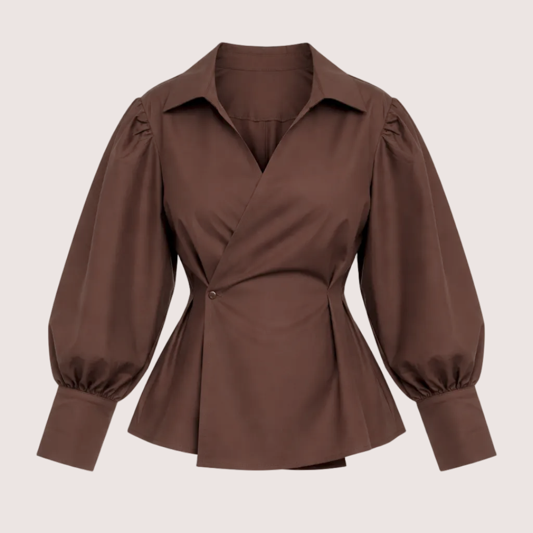 Wrap Blouse Luna Bruin