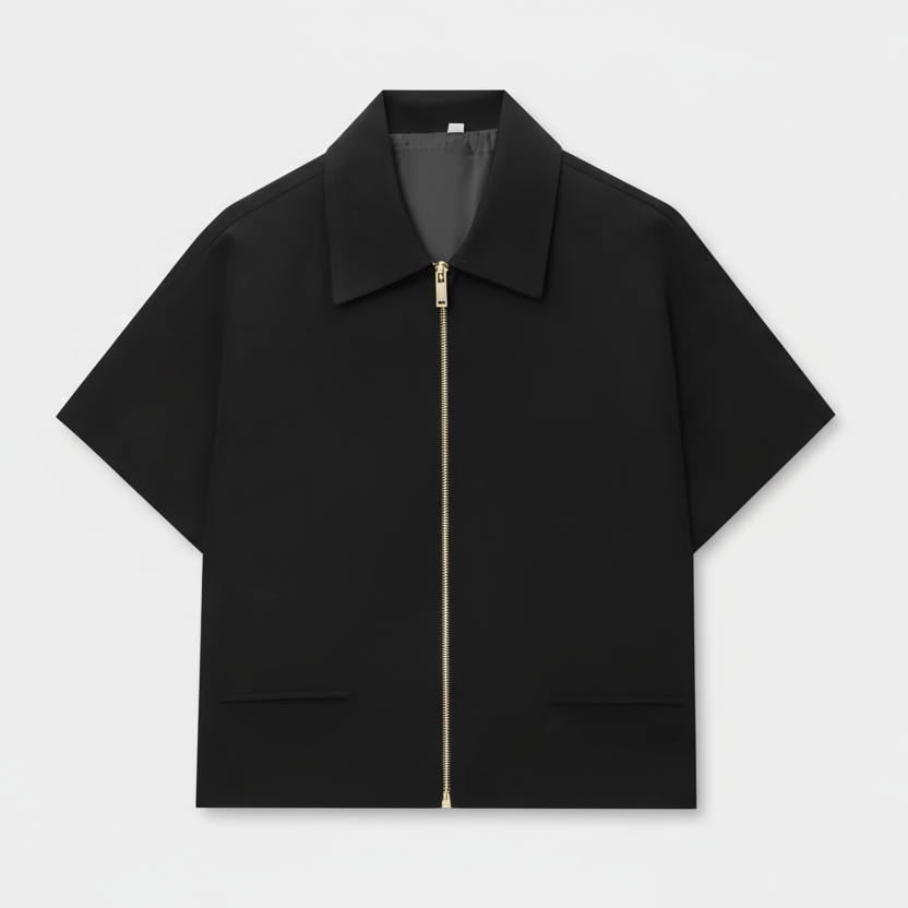 Zip-up Top Fiona - Black